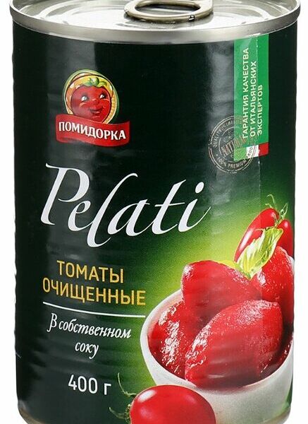Томаты очищенные Помидорка в собственном соку