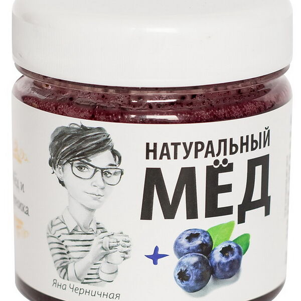Мёд нат цвет Взбитый с черникой Мядовы шлях 200г пл/бан