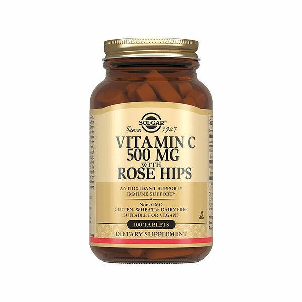 Солгар Витамин С и шиповник таблетки №100