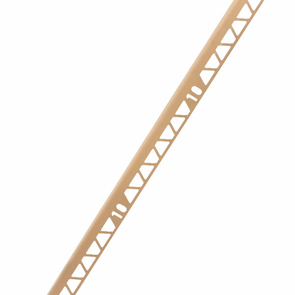 Угол для кафеля внутренний пластиковый кремовый 9-10 мм 2,5 м, 1шт