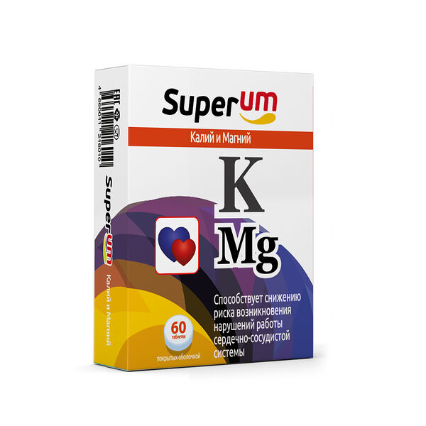 Superum Калий и магний таблетки 60 шт
