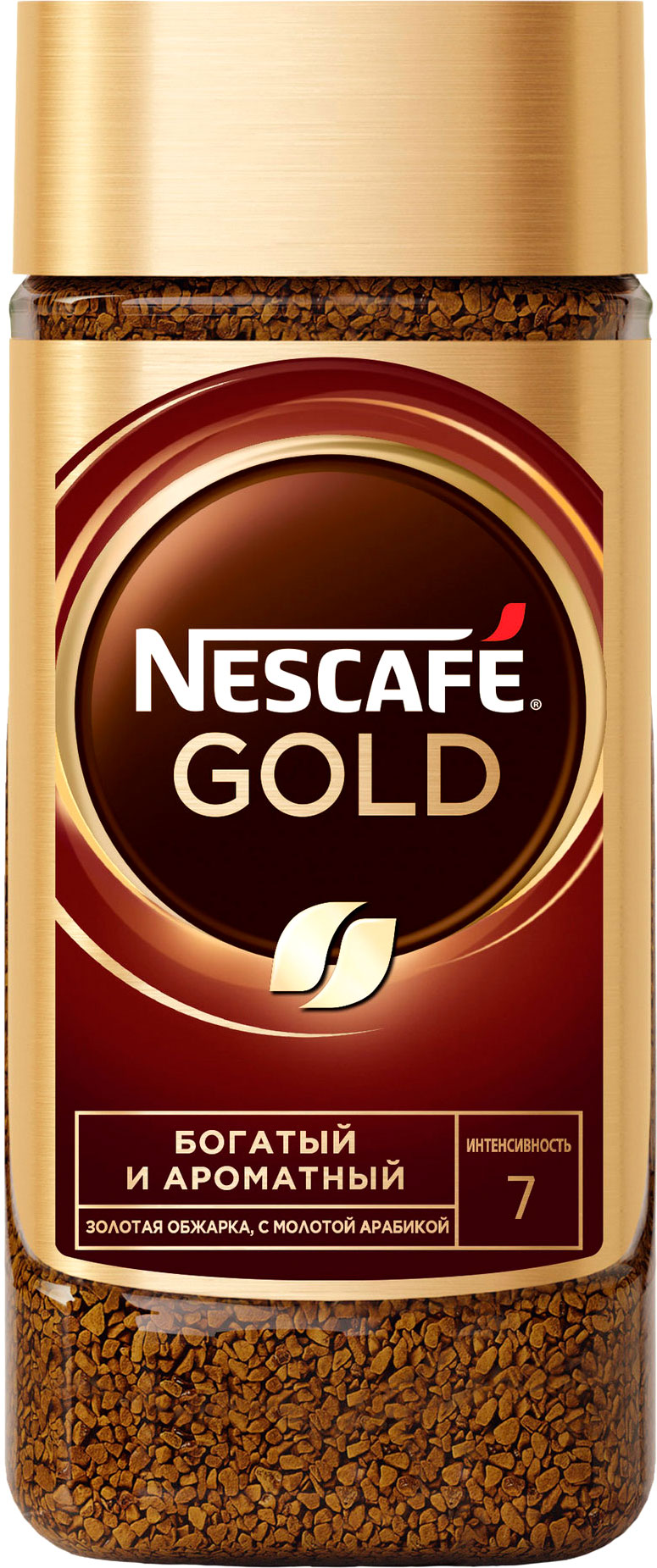 

Кофе молотый в растворимом Nescafe Gold