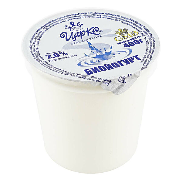 Биойогурт Царка с бифидобактериями 2% 400г