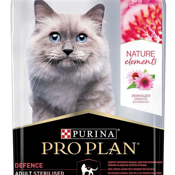 Pro Plan Nature Elements корм для взрослых стерилизованных кошек и кастрированных котов Курица