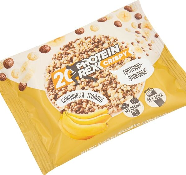 Хлебцы Protein Rex Crispy протеино-злаковые Банановый трайфл 55г