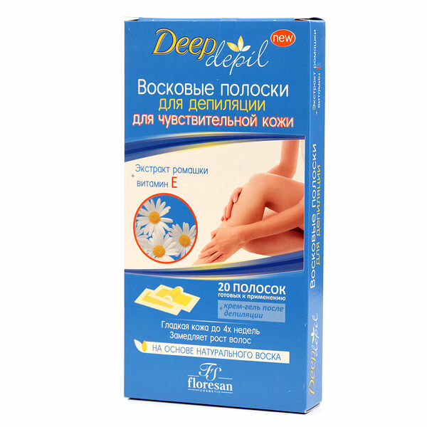 Полоски Floresan восковые с ромашкой 20 шт.