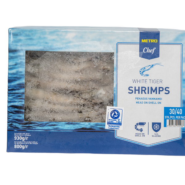 Белые тигровые креветки ТМ Metro Chef (Метро Шеф)
