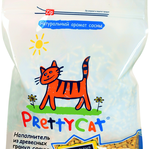 Наполнитель древесный PrettyCat Wood Granules впитывающий 4 кг.