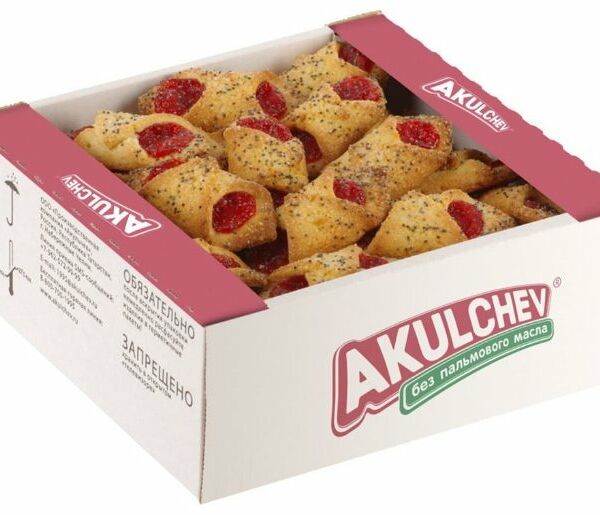 Печенье сдобное Купелька Акульчев с брусникой
