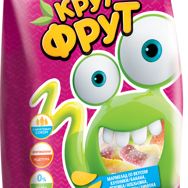 Мармелад жевательный KRUTFRUT Змейка, в кислой посыпке, 250г