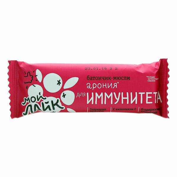 Батончик Мой Лайк для иммунитета Арония 25 г