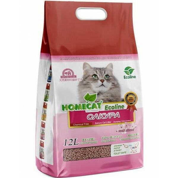 Homecat Комкующийся наполнитель Homecat Eco Line Сакура 6 л