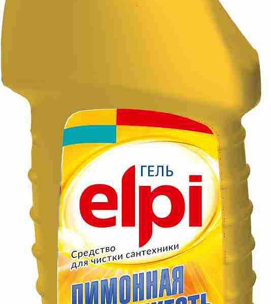 Средство для чистки сантехники Гель Elpi «Лимонная свежесть», 750 мл, ТУ BY 812004107.005-2015