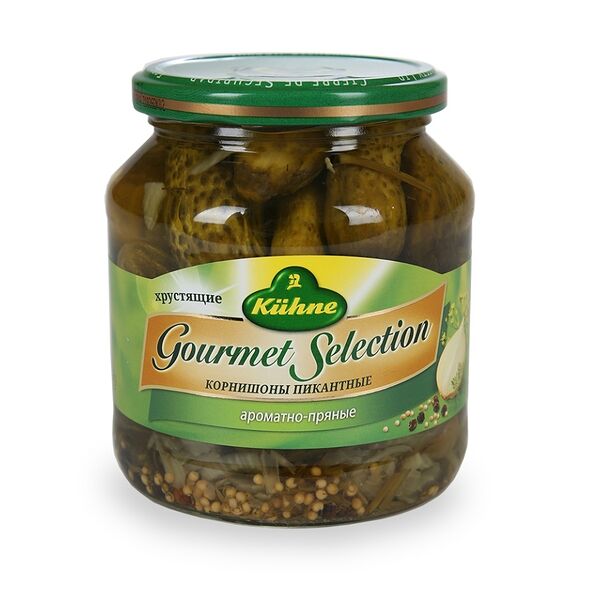 Корнишоны ароматно-пряные Kühne пикантные 530 г