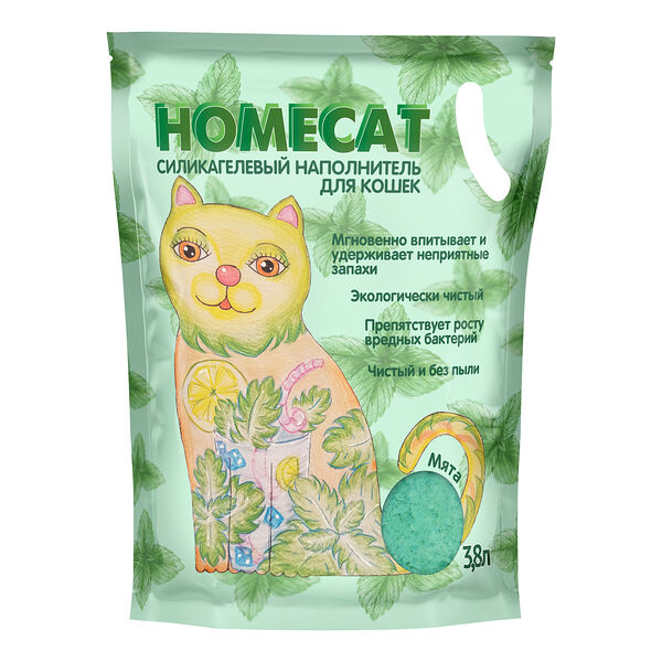 Наполнитель Homecat силикагелевый Мята 3,8 л