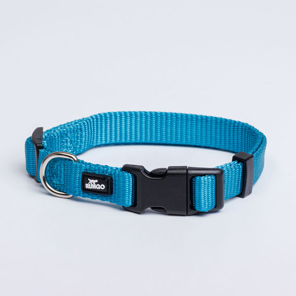 Ошейник нейлоновый для собак, 15 мм, 30-45 см, голубой