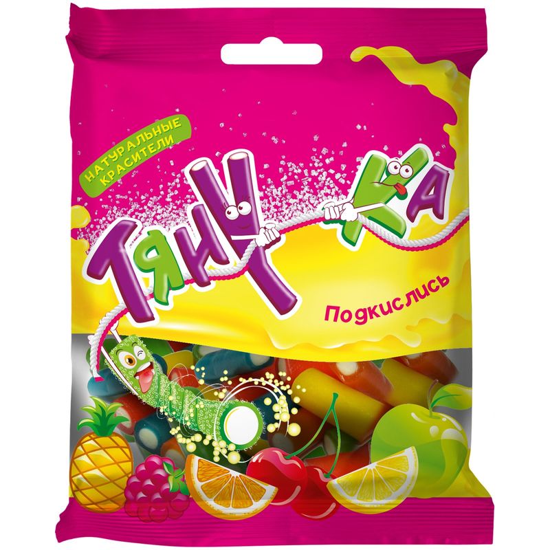 

Мармелад Славконд тяну-ка ассорти жевательный кислая обсыпка, 75г