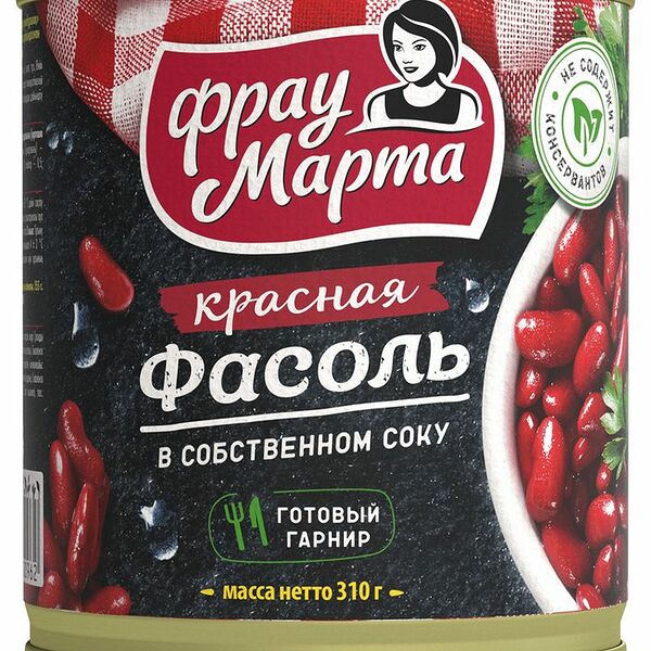 Фасоль Фрау Марта красная, 310г