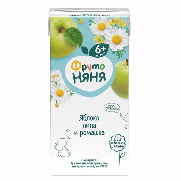 Сок детский осветлённый ФрутоНяня Яблоко, ромашка и липа