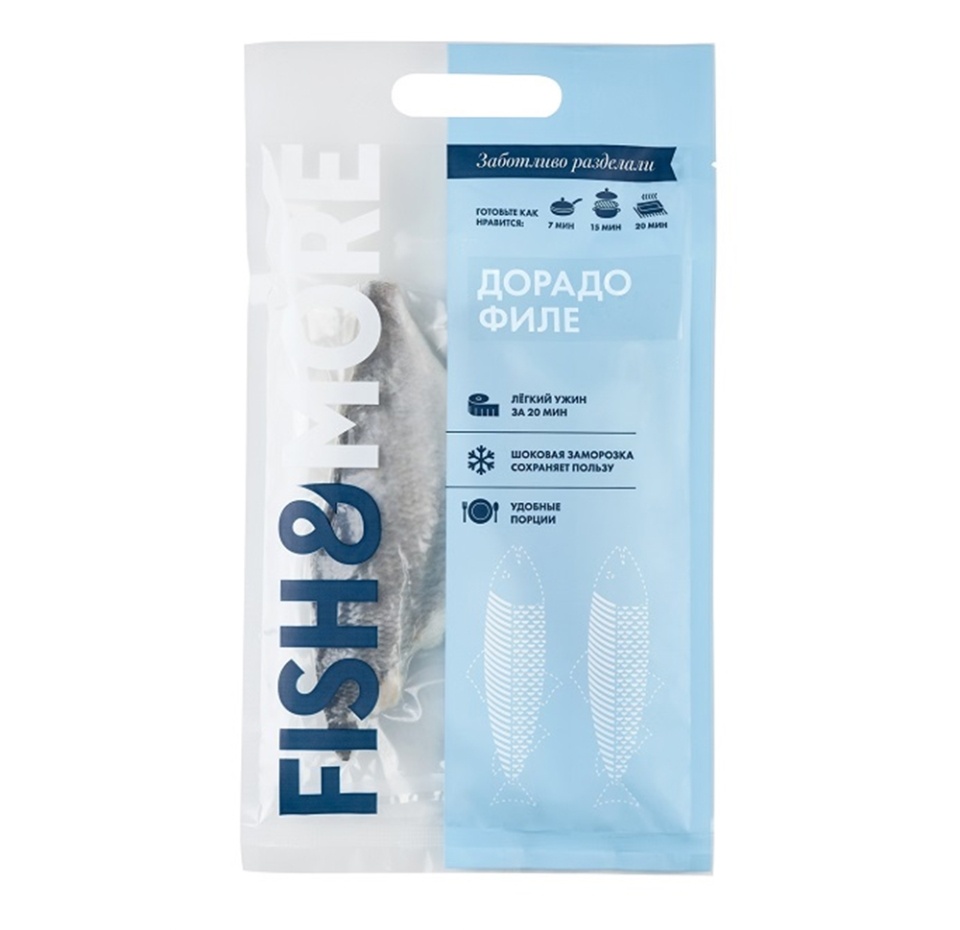 

Дорадо филе Fish&More свежемороженое на коже 240 г