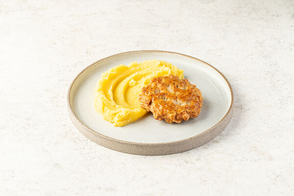 Котлета куриная Солнышко с картофельным пюре