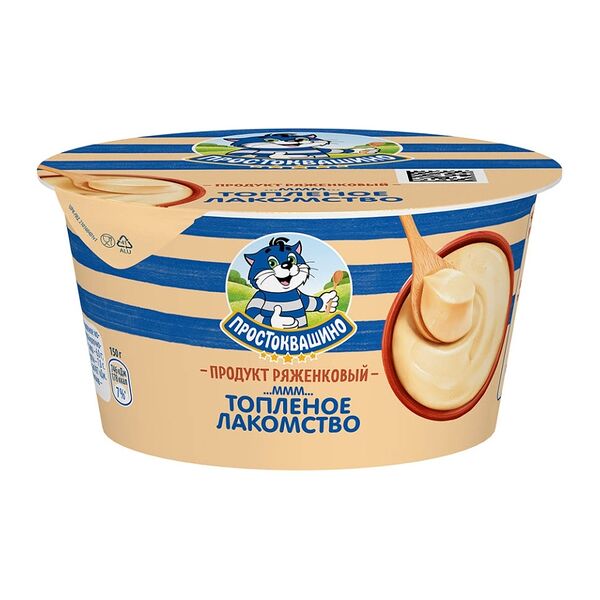 Продукт кисломолочный Простоквашино ряженковый сладкий со вкусом ванили 6%, 150 мл
