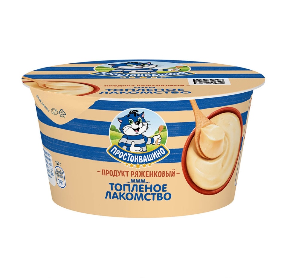 

Продукт кисломолочный Простоквашино ряженковый сладкий со вкусом ванили 6% 150 г