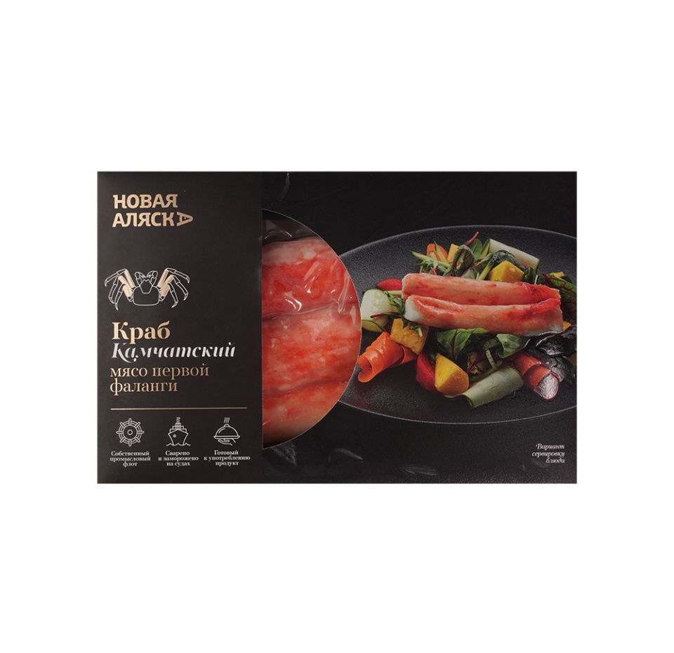 

Краб Новая Аляска Камчатский мясо первой фаланги варено-мороженый, 200 г