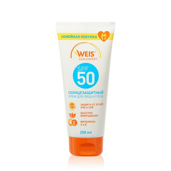 Солнцезащитный крем Weis Sun Expert SPF 50 для лица и тела 200 мл