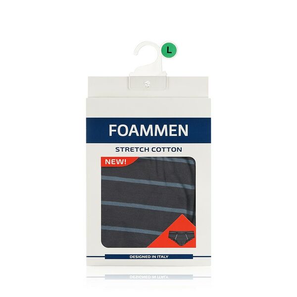 Мужские трусы - слипы Foammen Fo210008-1 Голубая Полоска L