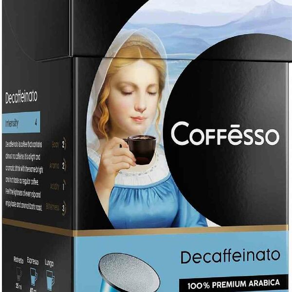 Кофе в капсулах Coffesso Decaffeinato жареный молотый, 20 капсул