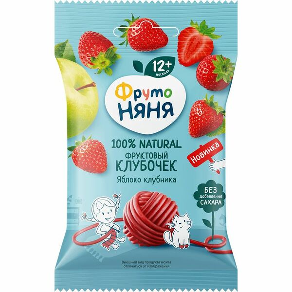 Кусочки фруктовые ФрутоНяня Яблоко клубника банан 15г