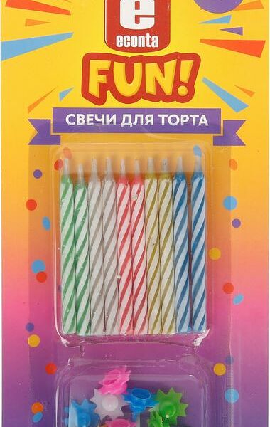 Набор свечей Econta с подставками 10шт.