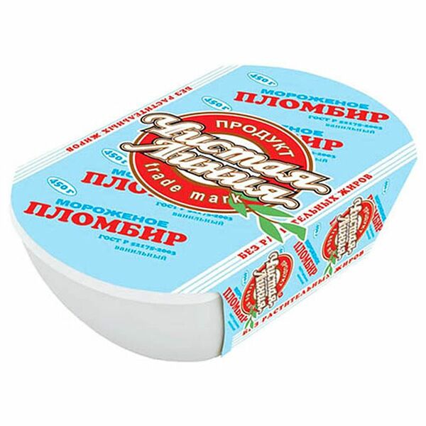 Мороженое пломбир Чистая Линия Классический, 450г