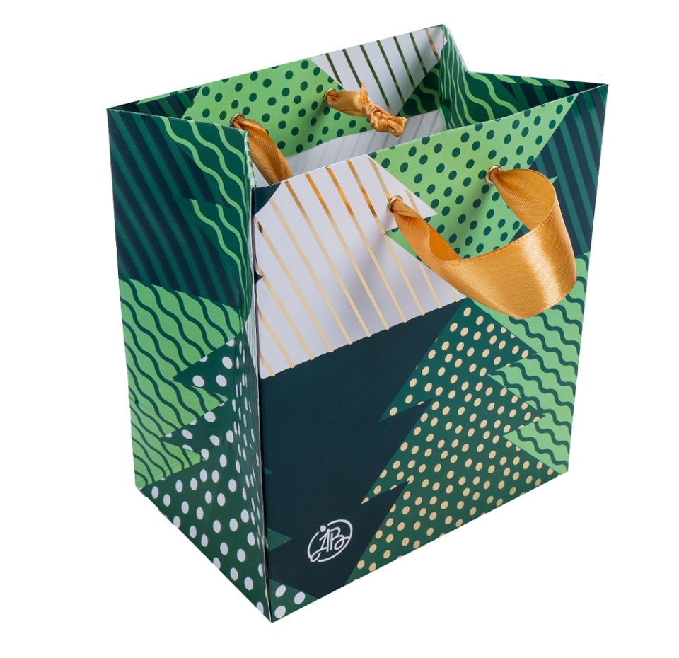 

Пакет подарочный «Азбука вкуса» «Ёлки» 30х30х9см