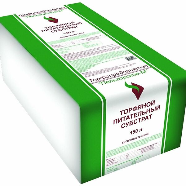 Субстрат торфяной Пельгорское-М, питательный, для растений, 150л