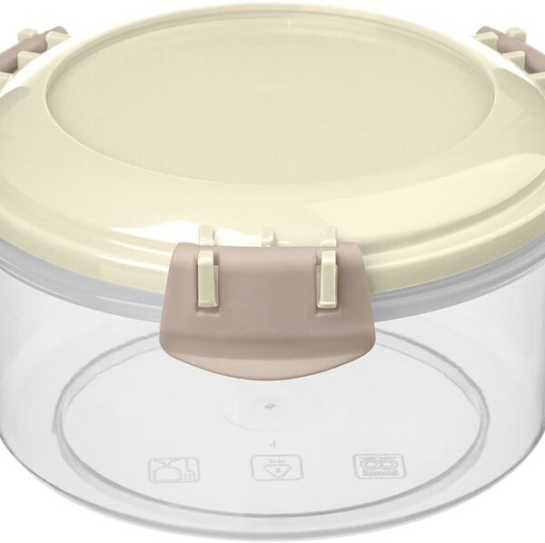 Контейнер для продуктов IdiLand Modena с защелками светло-бежевый 400мл