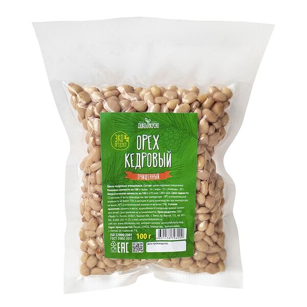 Орехи Дико Вкусно кедровые очищенные 100 г