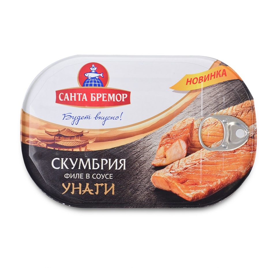

Скумбрия атлантическая Санта Бремор филе в соусе унаги 190 г