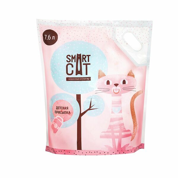 Силикагелевый наполнитель Smart Cat с ароматом детской присыпки 7,6л