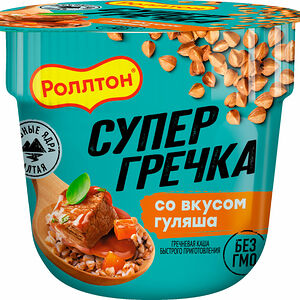 Гречневая каша Роллтон со вкусом гуляша 45г
