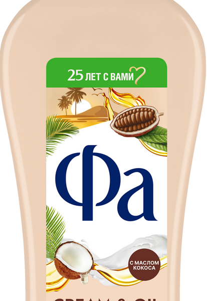Крем-гель для душа Фа Cream&Oil какао, 750г
