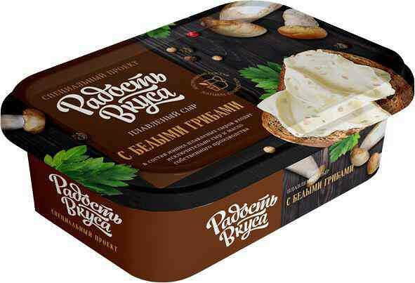 Сыр плавленый Радость вкуса с белыми грибами 45% 180г