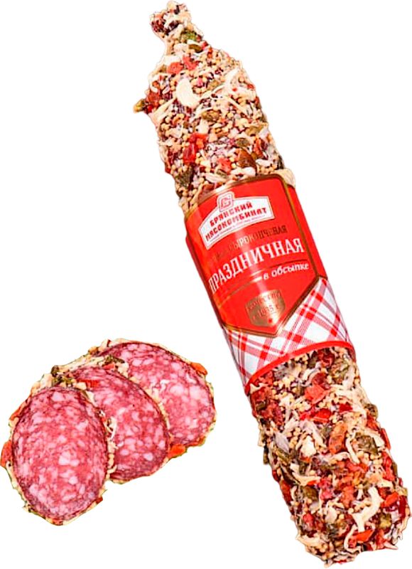 

Колбаса сырокопченая Брянский мясокомбинат Праздничная в обсыпке 300 г