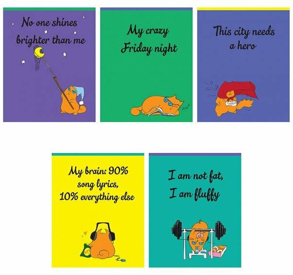 Тетрадь Жизнь кота А5 в клетку 24 л ТМ Academy Style (Академи Стайл)