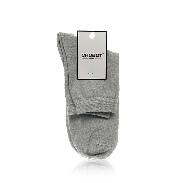 Мужские однотонные носки Chobot 42s-002 , Серый , р.25-27
