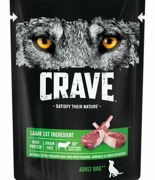 Корм консервированный для взрослых собак CRAVE Ягненок