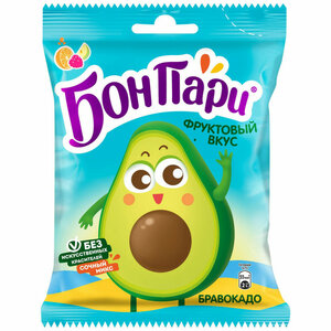 Жевательный мармелад Бон Пари Бравокадо со вкусом фруктов в Магнит со скидкой –35%