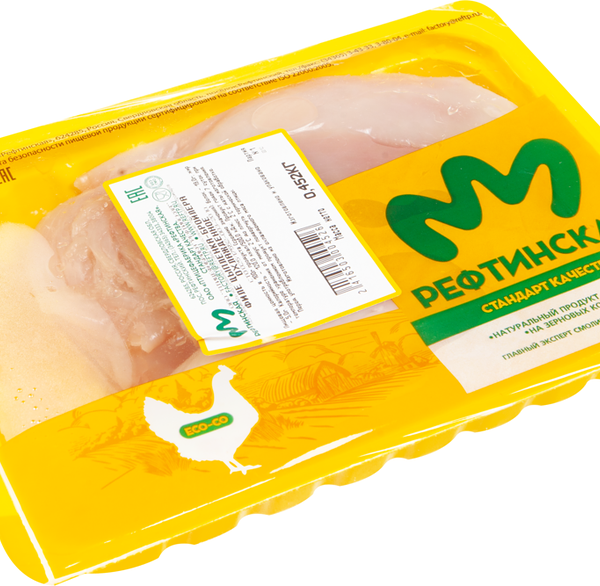 Филе куриное Рефтинская охл. подложка вес до 1.4 кг