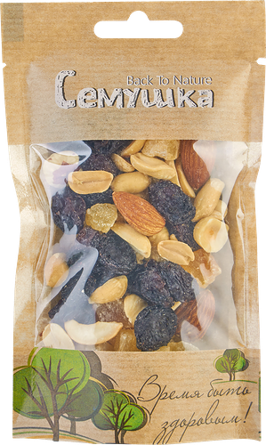 Смесь сладкая СЕМУШКА жареные орехи с цукатами, 50г